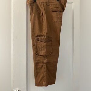 D.Jeans Womens Brown Cargo Wide Leg Pants Size 14